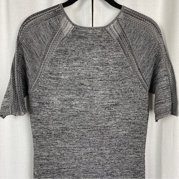 Halston Heritage Heather Gray Fitted Sweater Dress Sz.M NWT - Picture 11 of 15